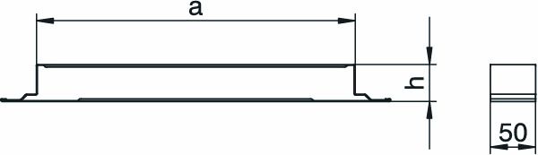 Verbindungslasche UF-K ST 350x48mm vz Lasche Mit Potentialausgleich