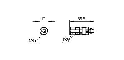 Kabelstecker gerade M8 4-polig