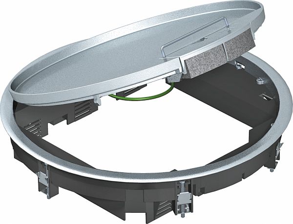 Geräteeinsatz Alu rnd 3f gr m.Belagaussp 10mm Belagschutzrahm