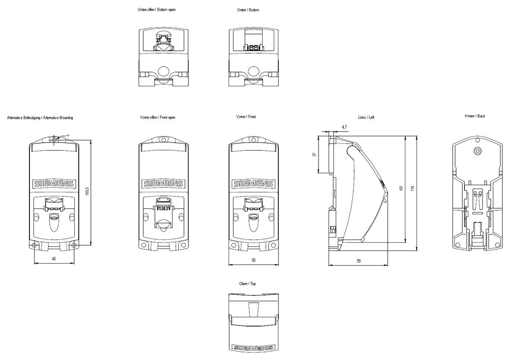 Steckanschluß RJ45 f. SIMATIC Busnetzwerke