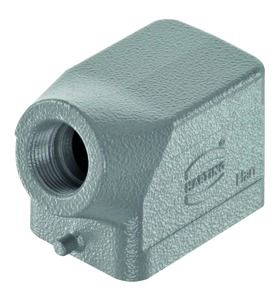 Tüllengehäuse Han B Längsbügel Alu IP65 73x51,2x43mm seitl