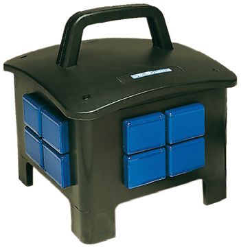 Steckdosen-Kombi Gummi sw 8Steckd IP44 LS-Schalter CEE-32A