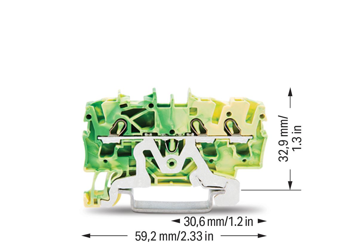 Schutzleiter-Reihenklemme Serie 2002 0,25-4qmm gn/ge 1Etage APL_erf.