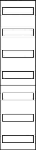 Verteilerfeld 7x12TE 250x1050x95mm m.Ausschn m.N-PE-Klemmen m.Abdeck