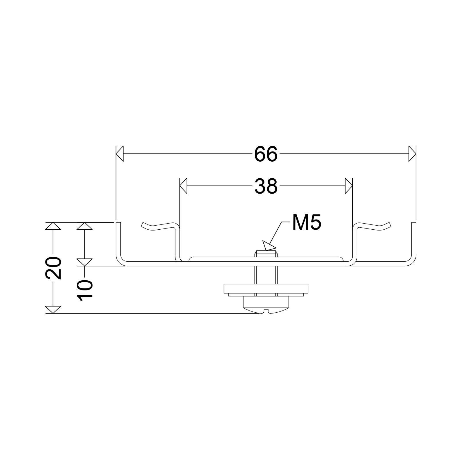 Befestigungsset gr ST L50mm B30mm