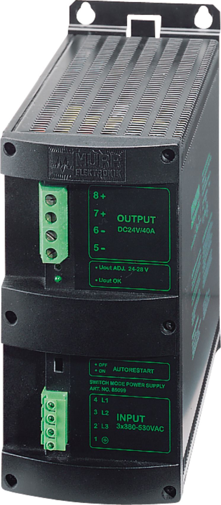 Gleichstromversorgung 24-28V 480W 20A 360-550VAC Kurzschlussf IP20