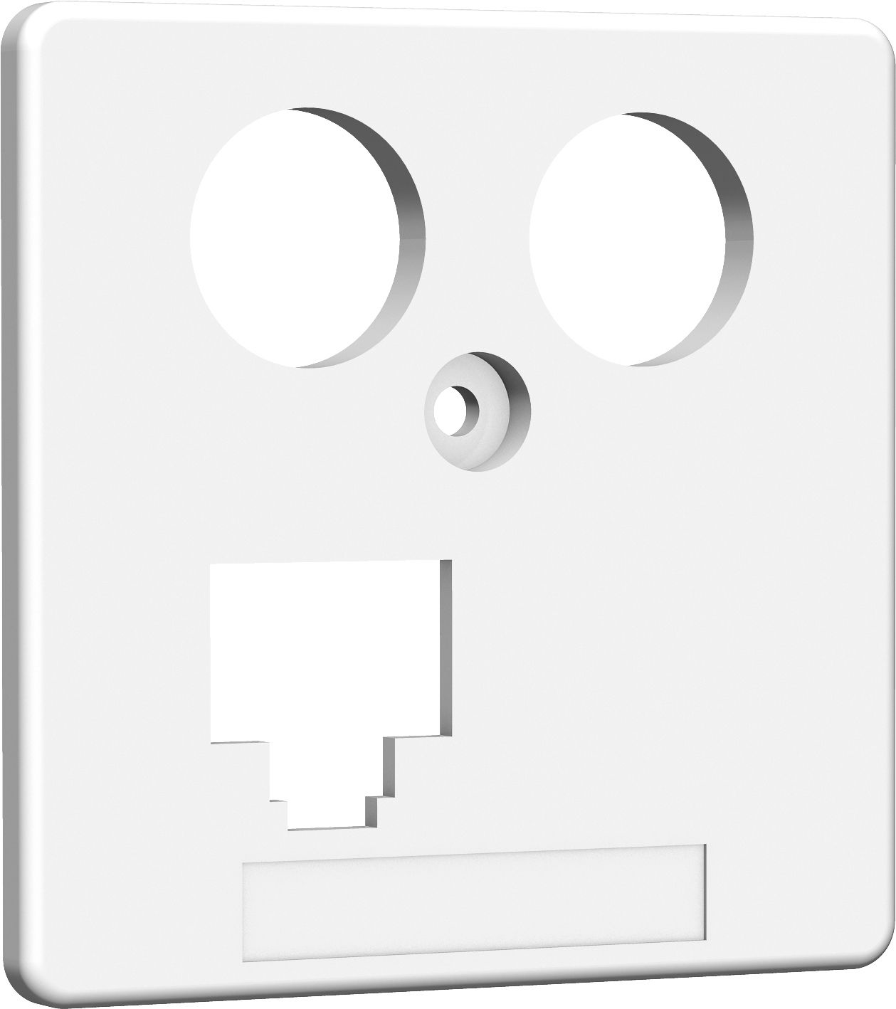 Zentralplatte Mod-Jack 4f ws Schraubbef ohne
