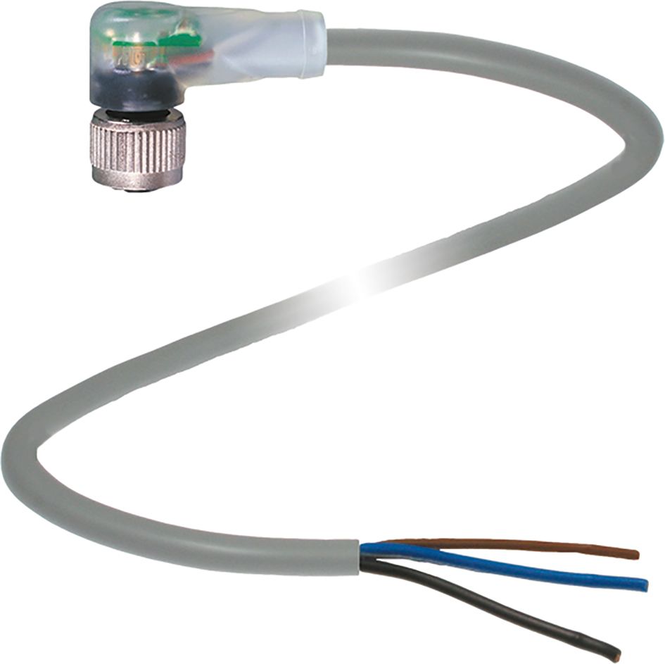 Sensor-Aktorkabel 3p 5m fr.Ende ger M12 PUR LED Polyurethan (PUR) m.LED-Anz hfr