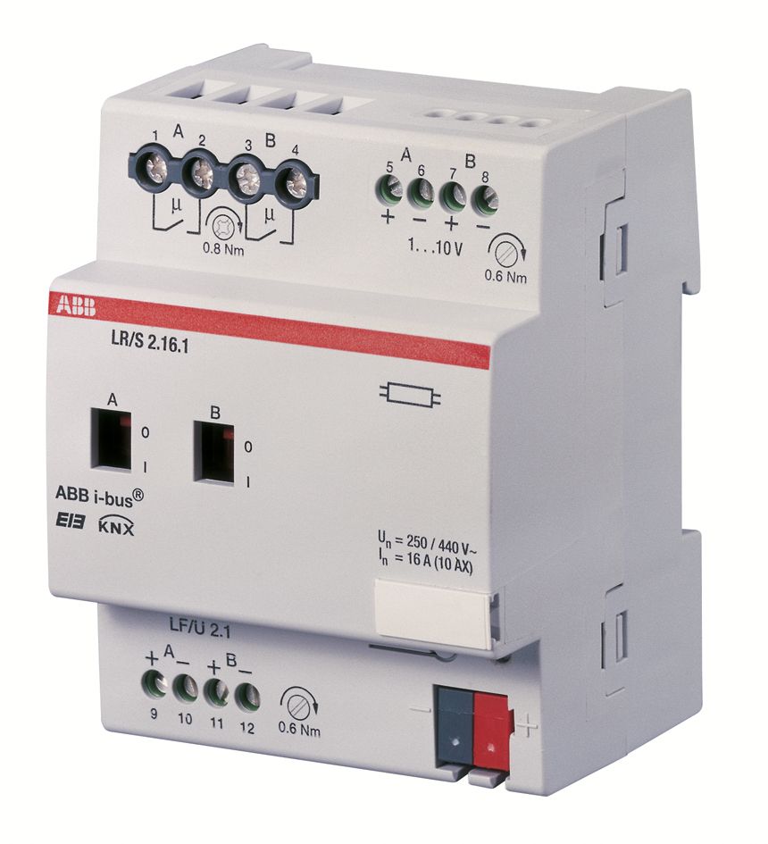 Lichtsteuergerät KNX REG 6TE 4Ausg 4Eing