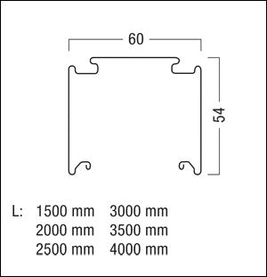 Tragschiene Lichtband 11pol IP20 ws L=4000mm