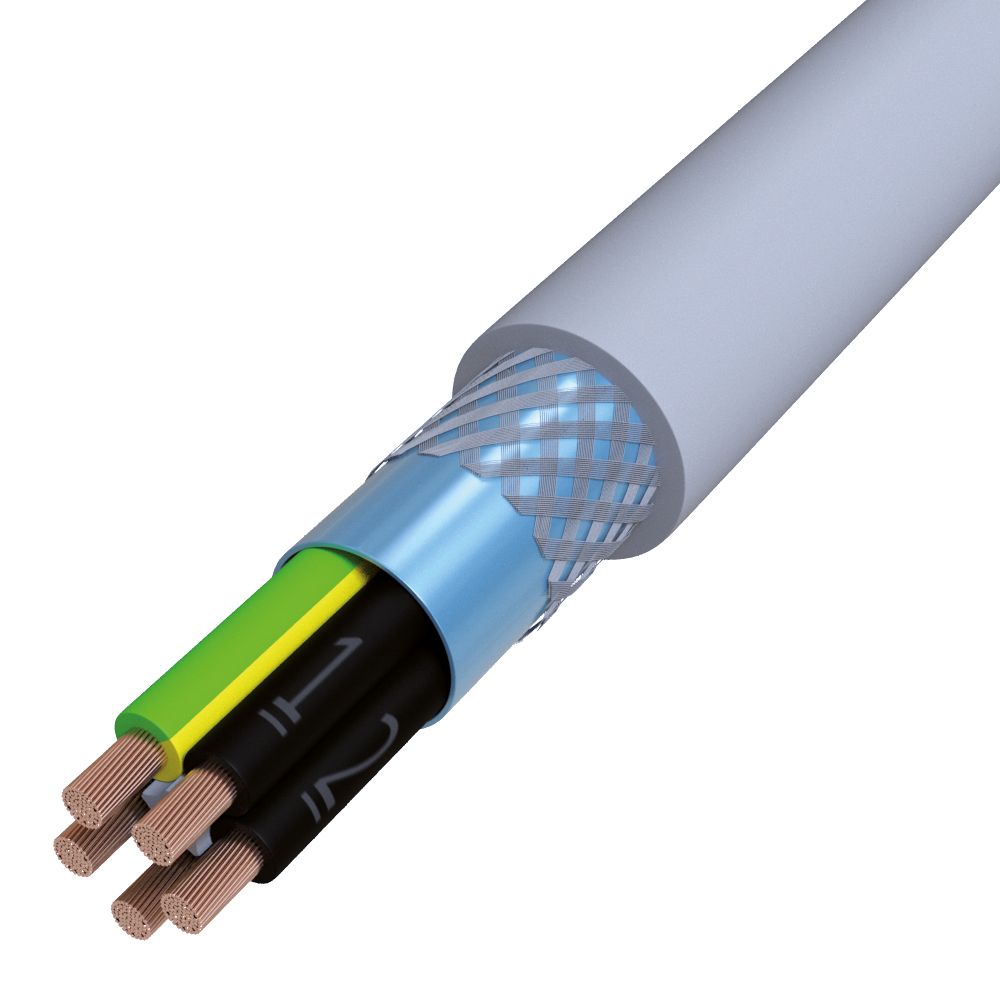 PVC-Steuerleitung Eca YSLYCY-JZ 5G0,75 gr TRS gesch Ø9,4mm Ziffer -5-70°C