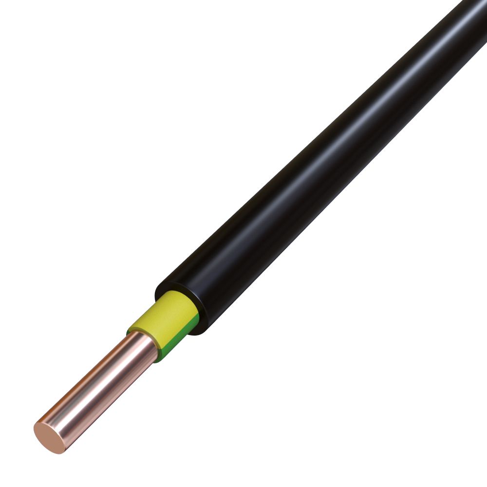Starkstromkabel Eca NYY-J 1x16qmm RE R50 PVC Ø11,2mm Polyvinylchlorid (PVC) sw Cu