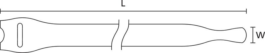 Klettband L330mm sw 12,5x1,3mm PA -20-75°C Polyamid (PA)