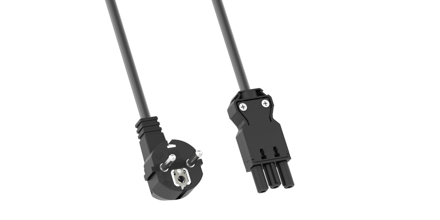 Geräteanschlussleitung 3p S05Z1Z1-F sw 1,5qmm L5000mm 3x1,5qmm Netzstecker hfr