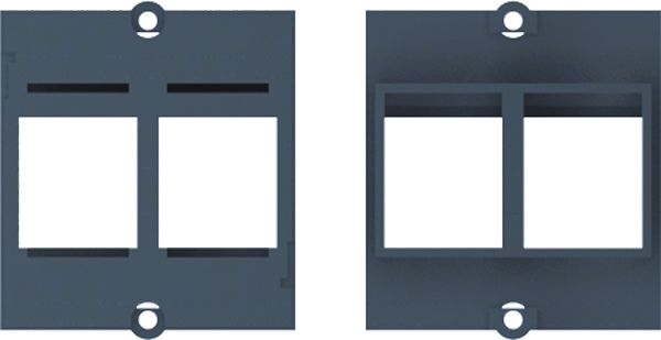 Zentralplatte Datenverb 2 sw Klemmbef 2f ohne einbaubarer Datenverbinder