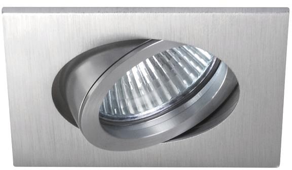 Einbaustrahler 13W Konv GX5,3 alu mt IP20 mediumstrahlend Ø/EB68mm 82x82x58mm