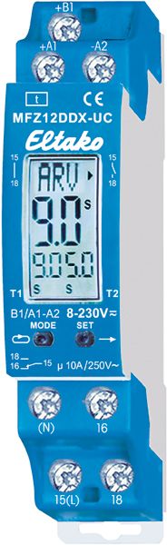 Zeitrelais REG 8-230VUC 1W digiMF 1TE Multifunktion 0,1-40Minuten/Stunden