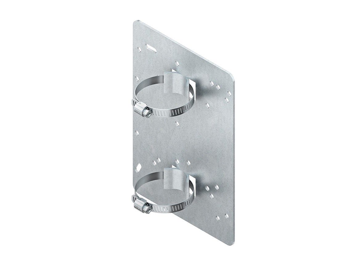 Montageplatte 380x270mm Metall unbeh Ø60mm