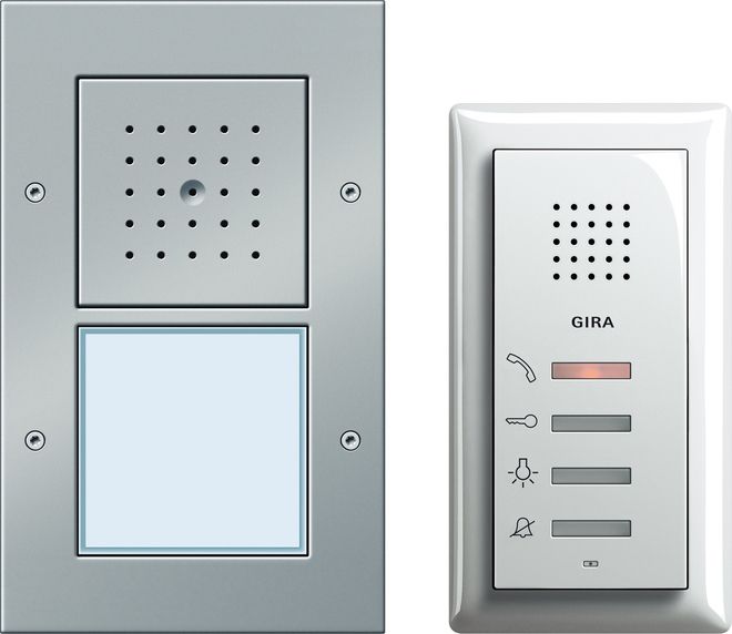 Türsprech-Set Bus Türko 1xTeiln AP/AP alu Aufputz/Aufputz rws 1LS