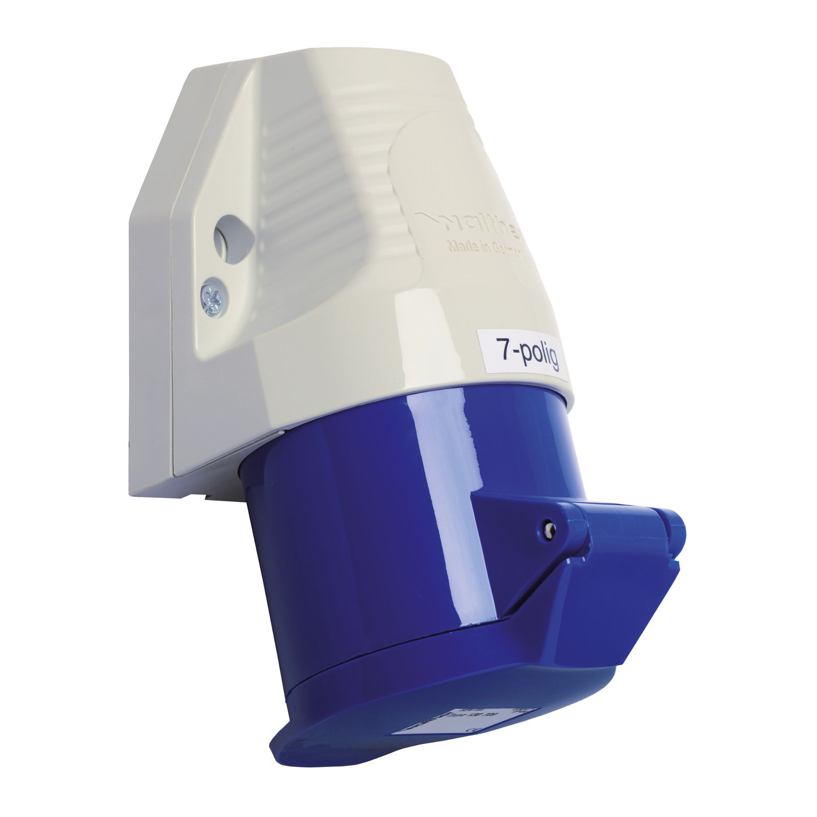 CEE-Steckdose 7p 16A 9h 230V/bl IP44 AP Schraubkl Kst