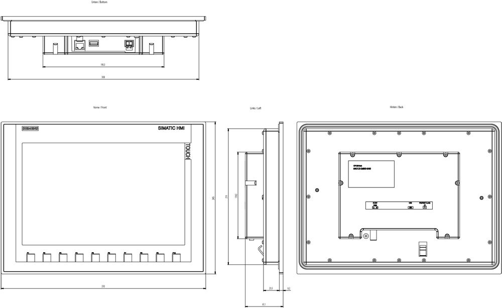 Grafik-Panel m.Farbdisplay DC 24V TFT Mit Farbdisplay 1HW/PROFI