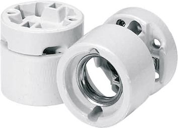 Edisonfassung ws E27 Porzellan Schraubbef