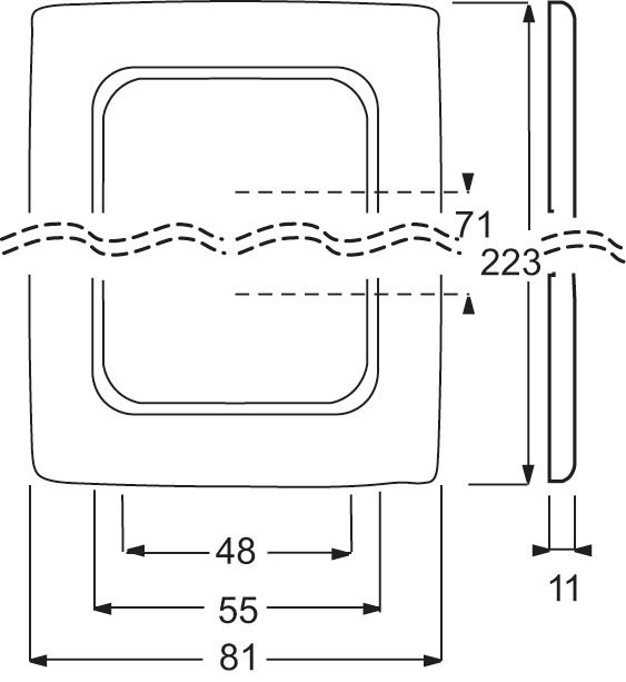 Rahmen 3f ws glz Duro 2000 SI Kst f.GEB-K Unterputzmontage