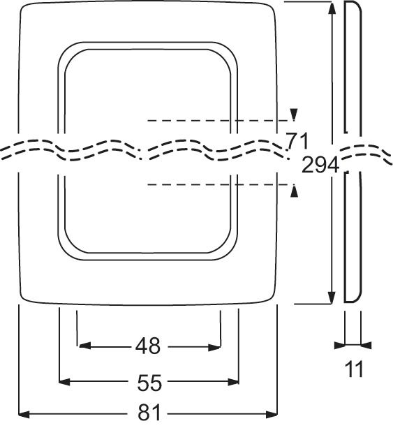 Rahmen 4f ws glz Duro 2000 SI Kst f.GEB-K Unterputzmontage