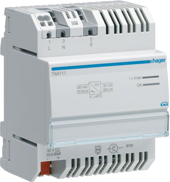 Spannungsversorgung KNX REG 4TE 320mA LED m.LED-Anz