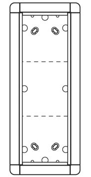 Rahmen-Türstation 4f AP Portier ws Alu 133x423x37mm
