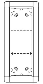 Rahmen-Türstation 2f UP Portier ws Alu 141x239x7mm
