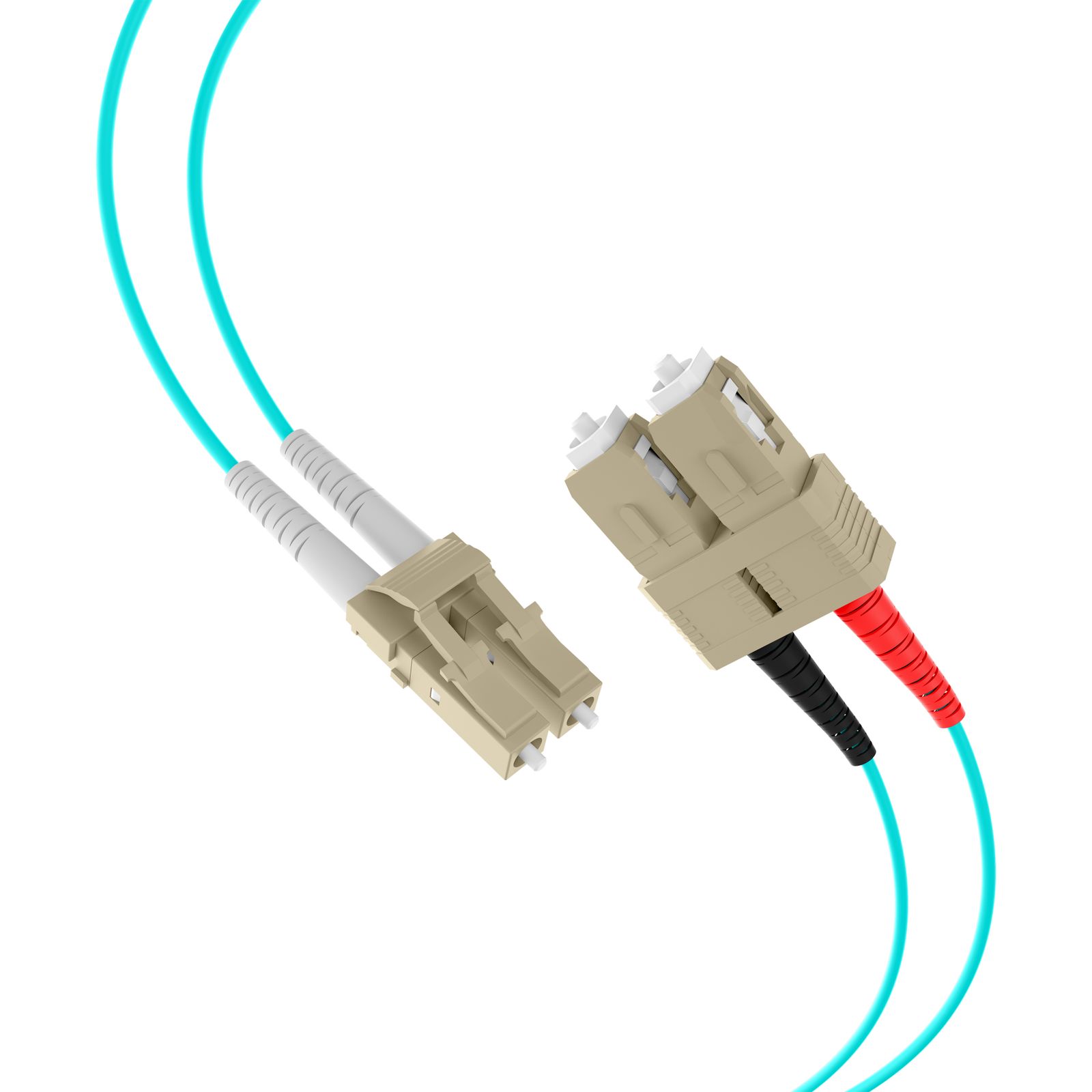 LWL-Patchkabel LC-D/SC-D 50/125 OM3 1m tk MM50/125