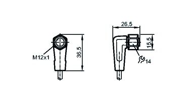 Sensor-Aktorkabel 5p 5m M12 Female abgew PVC Polyvinylchlorid (PVC)