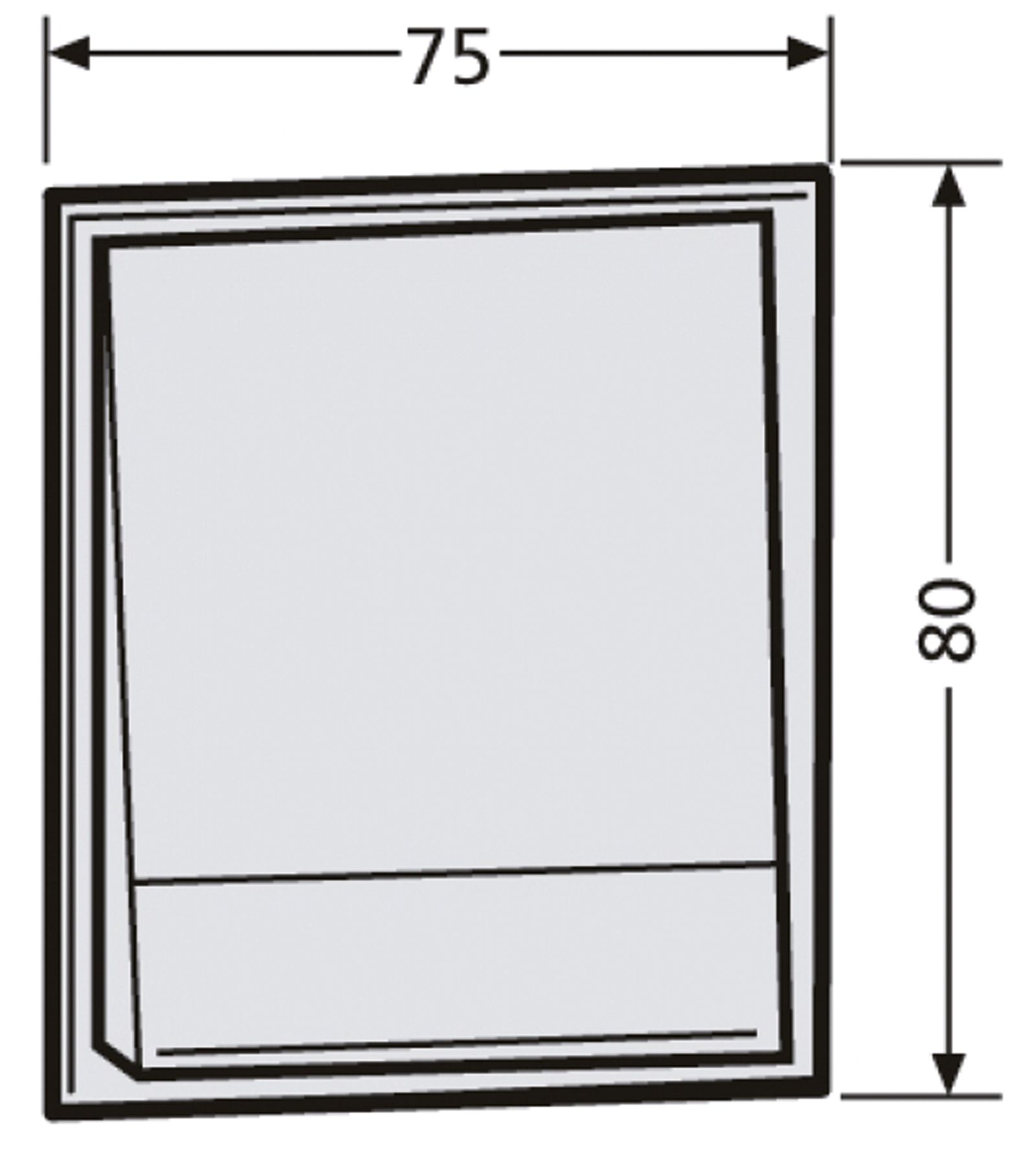Tastenmodul 1RT ws 75x80mm syst.unabh