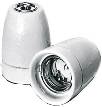Edisonfassung ws E27 M13x1 Porzellan M13 x 1,0 Steckbef