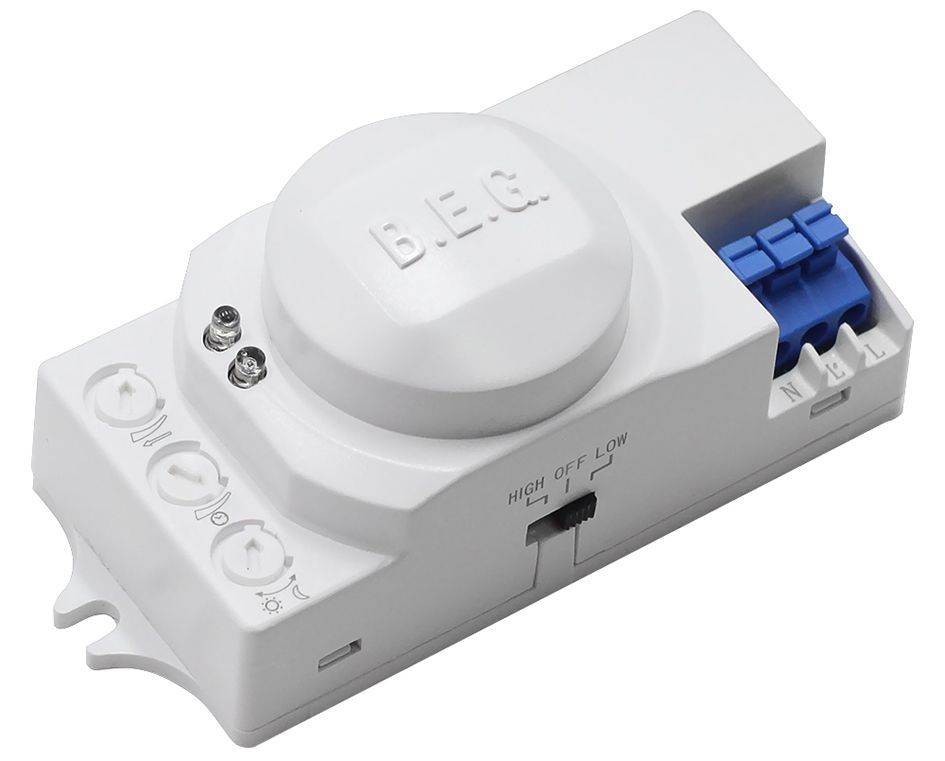 Bewegungsmelder UP 0-360° 230V ws glz IP20