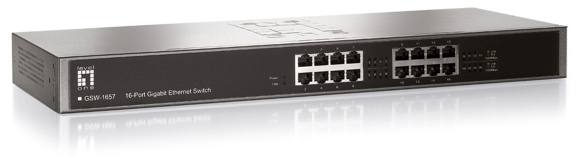 Switch 482,6mm(19) 24x10/100/1000Mbps 19Zoll-Einbau