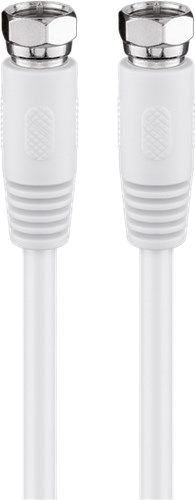 Koaxkabel konfektioniert F Stecker ws 75Ohm 2,5m 2f.gesch