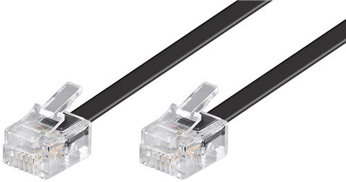 Telefonkabel 10m RJ11 Stecker sw 4p
