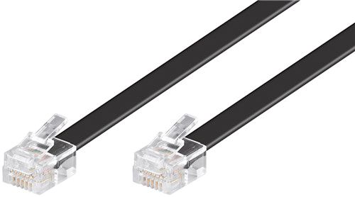 Telefonkabel 15m RJ12 Stecker sw 6p