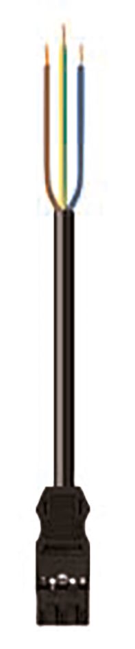 Systemverbindung 3p Serie 771 H05VV-F sw 1,5qmm 3x1,5qmm L1000mm Stecker fr.Ende
