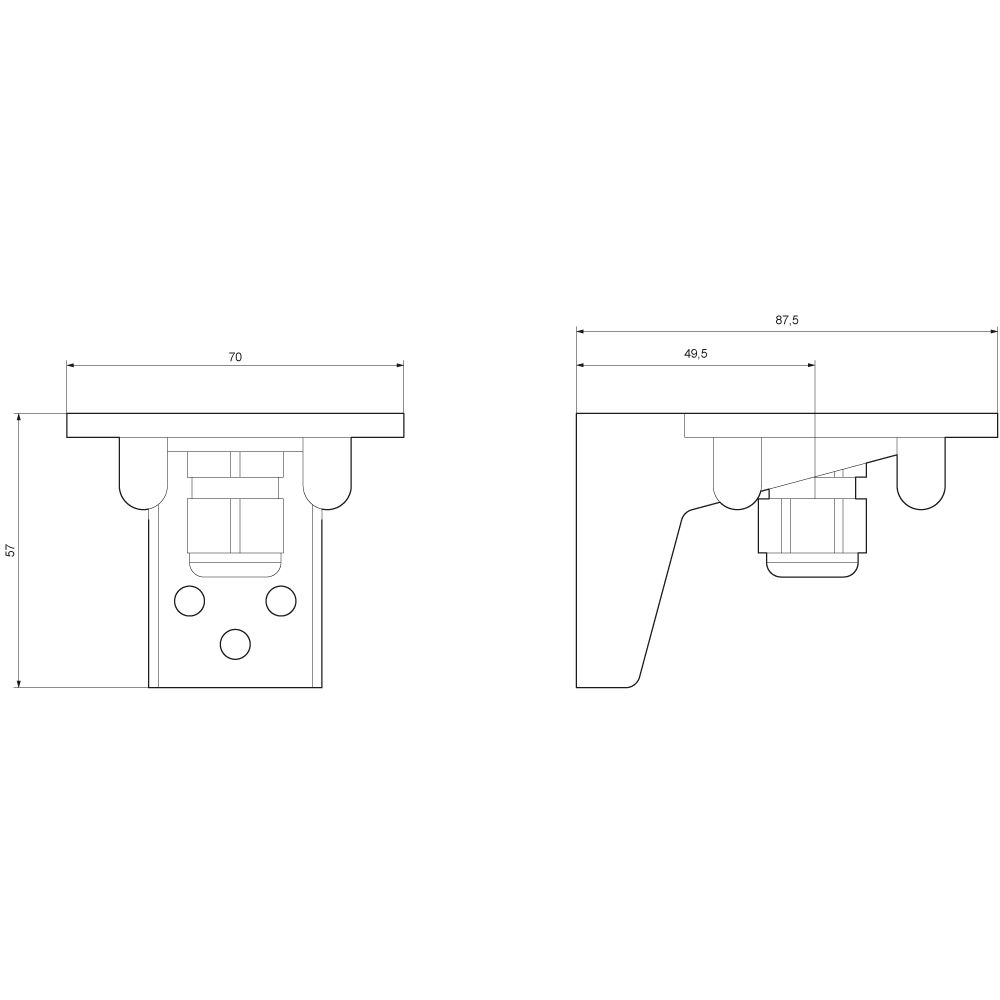 Signalsäule Befestigung Fußmont sw