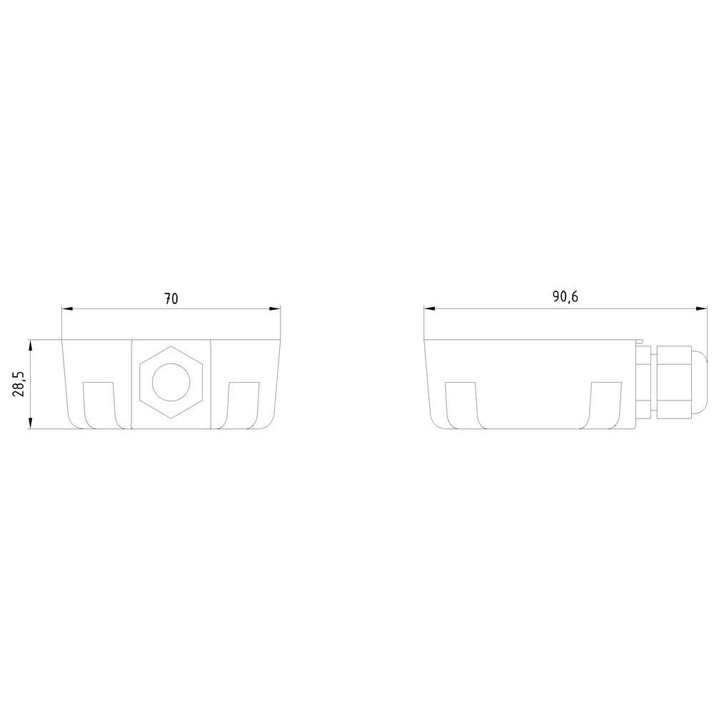 Signalsäulenelement Fuß Metall sw