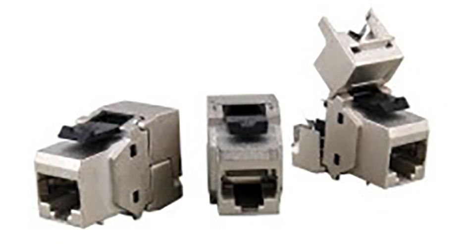 Modular-Buchse Cat6A RJ45 22-26AWG Feldkonf Schirm massiv f.Rundkabel