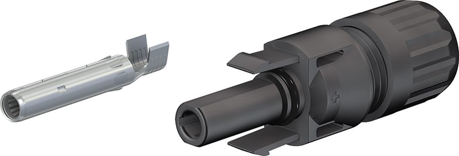 PV-Rundsteckkupplung MC4 4-6qmm 45A IP65 Crimp Zinn MC4