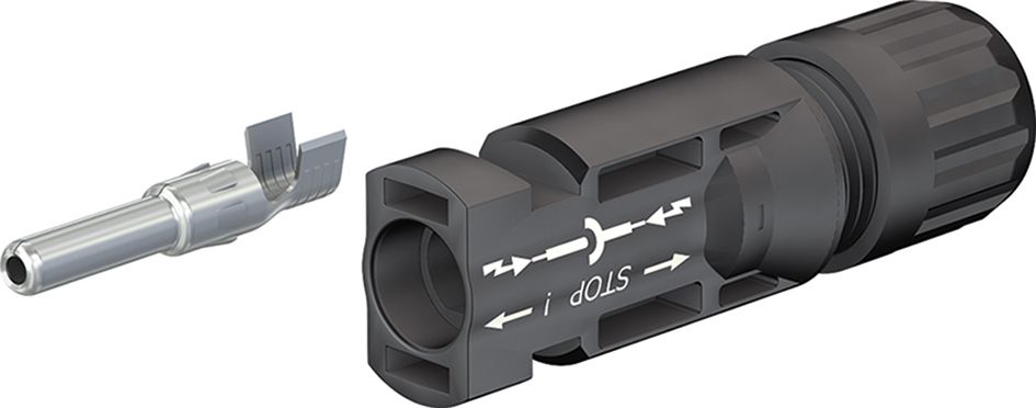 PV-Rundstecker MC4 4-6qmm 45A IP65 ger Crimp Zinn
