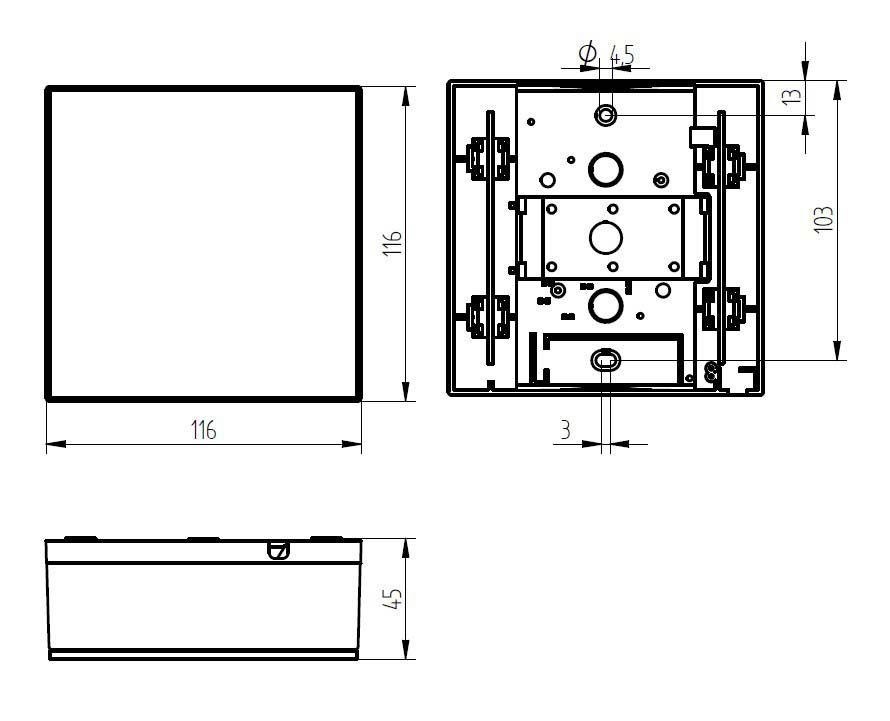 Gong 8V/UC 83dB elektromech Kst IP20 sw 8V/AC/DC 0,5-0,3A