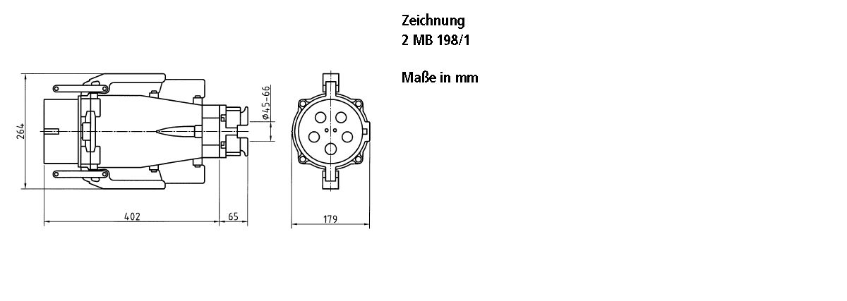Stecker 4p 250A 380-415V IP67