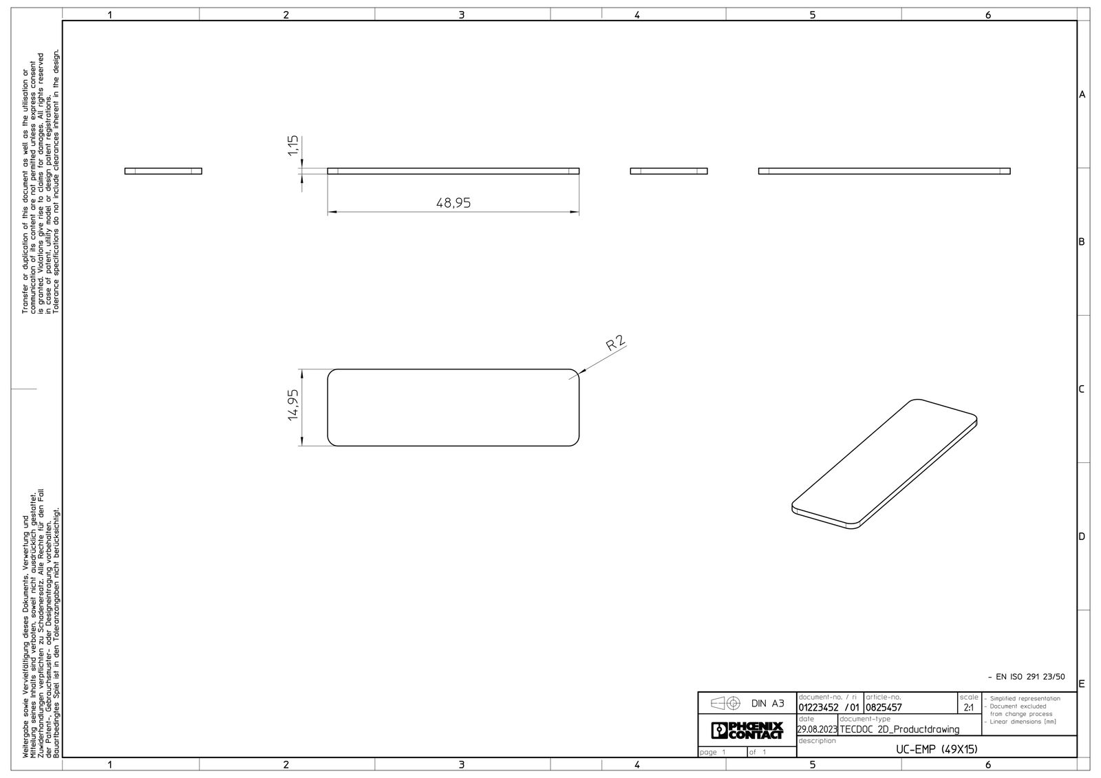 Klemmenmarkierung ws RM=15mm unbedr