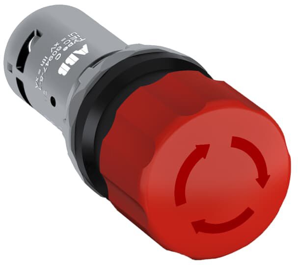 Not-Aus Taster Aufb IP67 Dreh 1S 1Ö Ø22mm Schraub